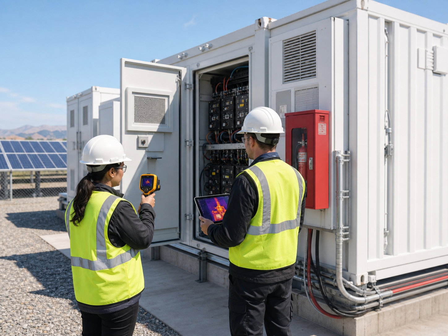 Containerized BESS safety compliance inspection