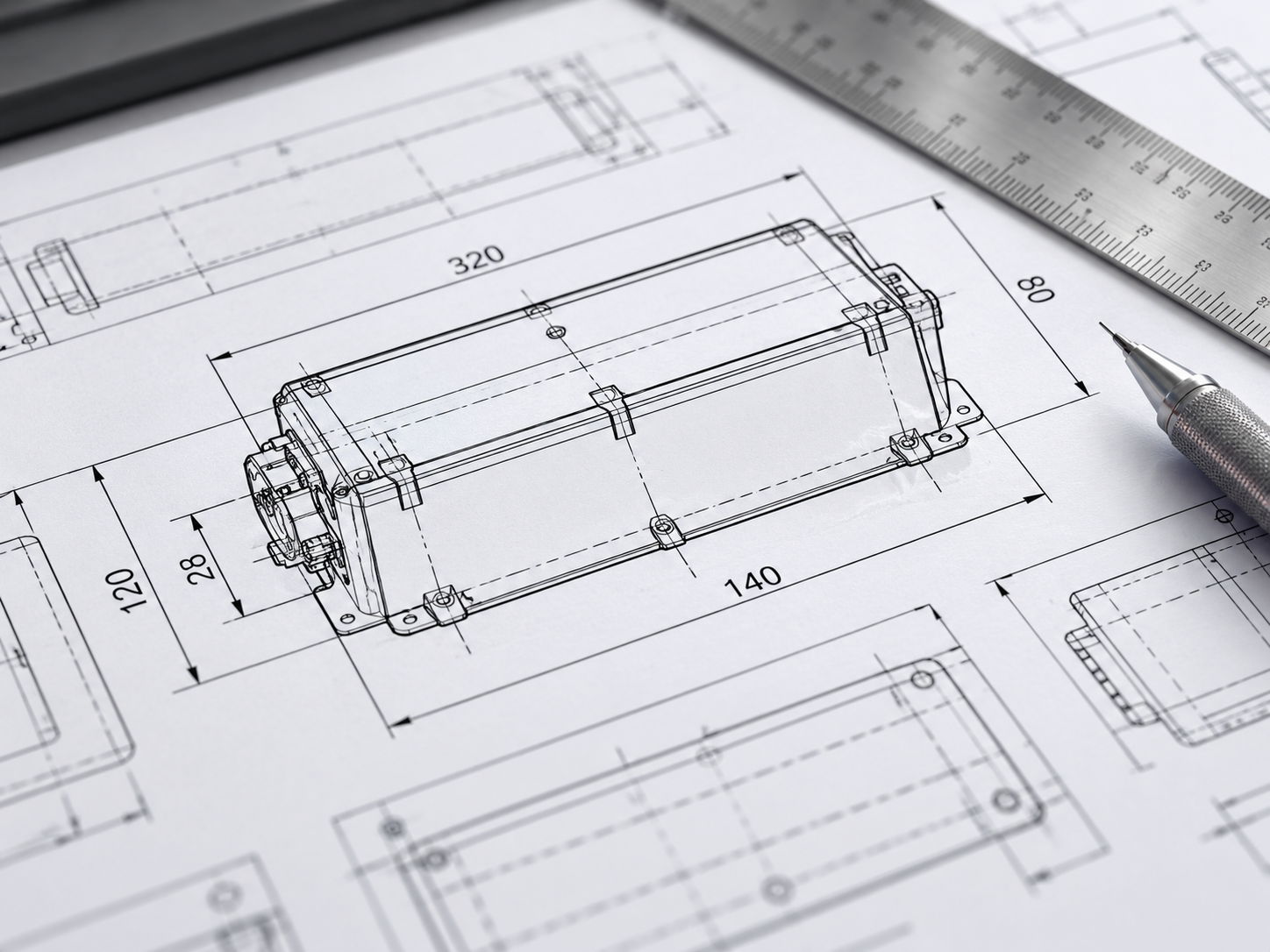 Battery requirement engineering drawing