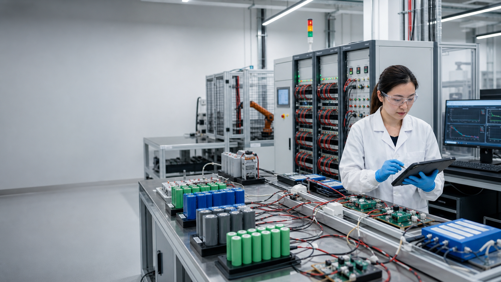Strongna battery quality-control laboratory